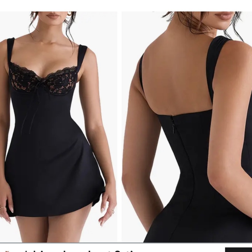 Adriana Lace Inset Satin
Minidress
HOUSE OF CB plus cup